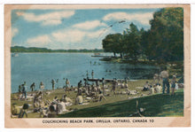 Load image into Gallery viewer, Couchiching Beach Park, Orillia, Ontario, Canada - Vintage Original Postcard # 1374 - August 11, 1949