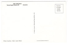 Load image into Gallery viewer, Air Virginia - Airplane - Swearingen Metro III, USA Vintage Original Postcard # 1399 - 1990's