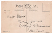 Load image into Gallery viewer, Merry Christmas Vintage Original Postcard # 1454 - Early 1900's VG