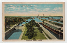 Load image into Gallery viewer, Sault Ste. Marie Locks, Michigan, USA - Vintage Original Postcard # 1474 - New - 1950's - VG