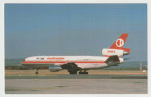 Load image into Gallery viewer, Malaysian Airline System - DC-10-30 Airplane - Perth, Australia Vintage Original Postcard # 1540 - New - 1980's