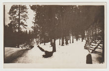 Load image into Gallery viewer, Winter Scene on Roadway (Unknown) Vintage Original Postcard # 1606 - New - Early 1900's