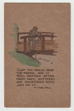 Load image into Gallery viewer, Cast Thy Bread Upon the Water... Vintage Original Postcard # 1625 - New - Early 1900's