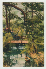 Load image into Gallery viewer, Sitting on a Bridge in Switzerland - Art - Painting - Vintage Original Postcard # 1728 - New - 1950's