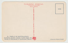 Load image into Gallery viewer, Temple of Quetzalcoatl, Teotihuacan, Mexico Vintage Original Postcard # 1796 - New - 1960's