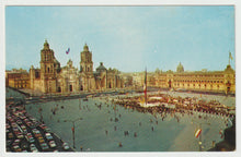 Load image into Gallery viewer, Constitution Plaza, Mexico Vintage Original Postcard # 1800 - New - 1960's