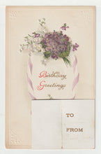 Load image into Gallery viewer, Birthday Greetings - Vintage Original Postcard # 1912 - New - Early 1900's - NM