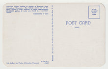 Load image into Gallery viewer, Reservoir Park, Milwaukee, Wisconsin, USA (Legion Emblem) Vintage Original Postcard # 2158 - New - 1960's - NM