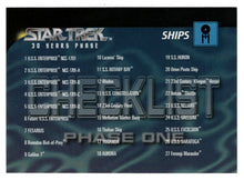 Load image into Gallery viewer, Checklist A Ships (Trading Card) - 30 Years of Star Trek - Phase One - 1995 Skybox # 99 - Mint