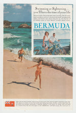Load image into Gallery viewer, Bermuda Tourism - Vintage Ad - (Swimming or Sightseeing) - # 1075 - 1960's