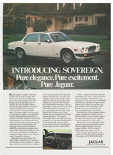 Load image into Gallery viewer, Sovereign - Jaguar Automobiles - Vintage Ad - (Pure Elegance) - # 1104 - 1980's