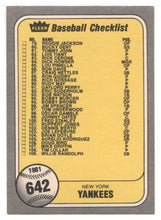 Load image into Gallery viewer, Checklist - Houston Astros - New York Yankees (MLB Baseball Card) 1981 Fleer # 642 NM/MT