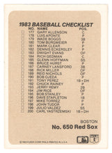 Load image into Gallery viewer, Checklists - Teams - Philadelphia Phillies - Boston Red Sox (MLB Baseball Card) 1983 Fleer # 650 Mint