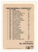 Load image into Gallery viewer, Checklists - Teams - San Francisco Giants - Montreal Expos (MLB Baseball Card) 1983 Fleer # 652 Mint