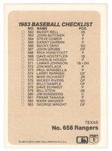 Load image into Gallery viewer, Checklists - Teams - New York Mets - Texas Rangers (MLB Baseball Card) 1983 Fleer # 658 Mint