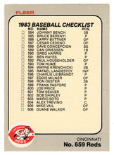 Load image into Gallery viewer, Checklists - Teams - Cincinnati Reds - Minnesota Twins (MLB Baseball Card) 1983 Fleer # 659 Mint