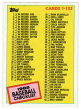 Load image into Gallery viewer, Checklist # 1 (# 1 - # 132) (MLB Baseball Card) 1985 Topps # 121 Mint