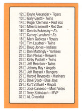 Load image into Gallery viewer, Checklist - American League (# 1 - # 32) (MLB Baseball Card) 1989 Donruss All-Stars # 32 Mint