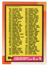 Load image into Gallery viewer, Checklist # 6 (MLB Baseball Card) 1990 Topps # 783 Mint