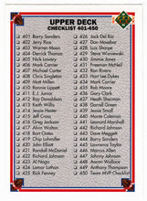 Load image into Gallery viewer, Checklist (# 401 - # 500) (NFL Football Card) 1991 Upper Deck # 500 Mint