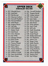 Load image into Gallery viewer, Checklist (# 501 - # 600) (NFL Football Card) 1991 Upper Deck # 600 Mint