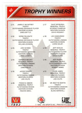 Load image into Gallery viewer, Checklist - Trophy Winners (CFL Football Card) 1992 All World # 92 Mint