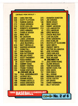 Load image into Gallery viewer, Checklist # 2 (MLB Baseball Card) 1992 O-Pee-Chee # 264 Mint
