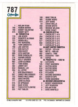 Load image into Gallery viewer, Checklist # 6 (MLB Baseball Card) 1992 O-Pee-Chee # 787 Mint