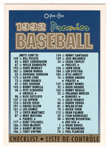 Load image into Gallery viewer, Checklist # 2 (MLB Baseball Card) 1992 O-Pee-Chee Premier # 8 Mint