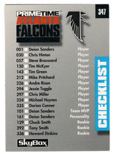 Load image into Gallery viewer, Atlanta Falcons - Buffalo Bills - Checklist (NFL Football Card) 1992 Skybox Prime Time # 347 Mint