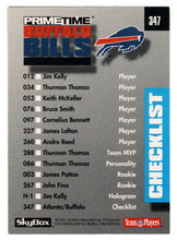 Load image into Gallery viewer, Atlanta Falcons - Buffalo Bills - Checklist (NFL Football Card) 1992 Skybox Prime Time # 347 Mint
