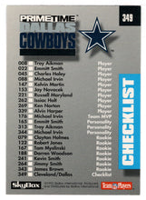 Load image into Gallery viewer, Cleveland Browns - Dallas Cowboys - Checklist (NFL Football Card) 1992 Skybox Prime Time # 349 Mint