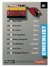 Load image into Gallery viewer, Philadelphia Eagles - Phoenix Cardinals - Checklist (NFL Football Card) 1992 Skybox Prime Time # 357 Mint