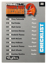 Load image into Gallery viewer, Tampa Bay Buccaneers - Washington Redskins - Checklist (NFL Football Card) 1992 Skybox Prime Time # 360 Mint