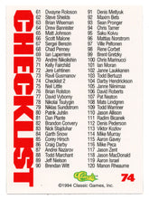 Load image into Gallery viewer, Checklist # 2 (# 61 - # 120) - Minor Leagues (Hockey Card) 1994 Classic # 74 Mint