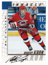 Load image into Gallery viewer, Robert Kron - Carolina Hurricanes (NHL Hockey Card) 1997-98 Be A Player Pinnacle Authentic Autographs # 140 Mint
