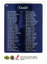 Load image into Gallery viewer, Checklist # 2 (# 111 - # 220) (NHL Hockey Card) 1999-00 Upper Deck MVP Stanley Cup Edition # 220 Mint