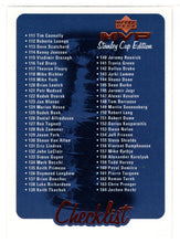 Load image into Gallery viewer, Checklist # 2 (# 111 - # 220) (NHL Hockey Card) 1999-00 Upper Deck MVP Stanley Cup Edition # 220 Mint