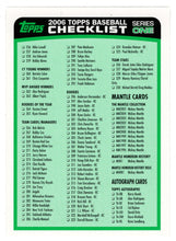 Load image into Gallery viewer, Checklist # 2 (MLB Baseball Card) 2006 Topps # 2 Mint