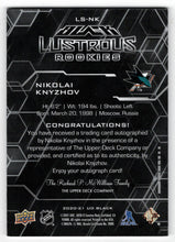 Load image into Gallery viewer, Nikolai Knyzhov 57/299 - San Jose Sharks (NHL Hockey Card) 2020-21 Upper Deck Black Lustrous Rookies Signature # LS-NK Mint
