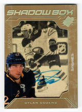 Load image into Gallery viewer, Dylan Cozens 39/75 - Buffalo Sabres (NHL Hockey Card) 2020-21 Upper Deck SPx Shadow Box Autograph # SBA-DC  Mint