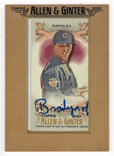 Load image into Gallery viewer, Brailyn Marquez - Chicago Cubs (MLB Baseball Card) 2021 Topps Allen and Ginter MINI Relics - Autograph # FMA-BA Mint