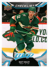 Load image into Gallery viewer, Checklist # 3 - Matt Boldy RC Minnesota Wild (NHL Hockey Card) 2022-23 Upper Deck MVP # 246 Mint