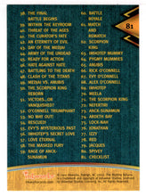 Load image into Gallery viewer, Checklist (Trading Card) The Mummy Returns - 2000 Inkworks # 81 - Mint