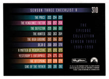 Load image into Gallery viewer, Checklist A (Trading Card) Star Trek The Next Generation - Season Three - 1995 Skybox # 310 - Mint