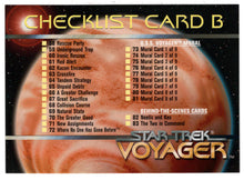 Load image into Gallery viewer, Checklist Card B (Trading Card) Star Trek Voyager - Season One - Series One - 1995 Skybox # 98 - Mint