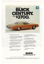 Load image into Gallery viewer, Buick 1973 Century - Vintage Ad - (Century Luxus Colonnade Hardtop Coupe) # 47 - General Motors Company 1973