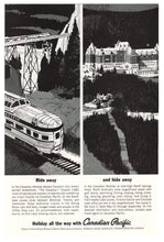 Load image into Gallery viewer, Canadian Pacific Vintage Ad - (Rockies at Banff Springs, Alberta, Canada) # 69 - 1960's