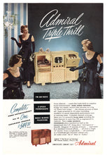 Load image into Gallery viewer, Admiral Complete Home Entertainment - Triple Thrill Vintage Ad - (Admiral Complete Home Entertainment - Triple Thrill Vintage Ad - (TV, Radio, Phono) # 145 - 1960's) # 145 - 1960's