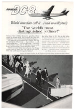 Load image into Gallery viewer, Douglas DC-8 Jet Vintage Ad - (The World's Most Distinguished Jetliner!) # 168 - 1960's